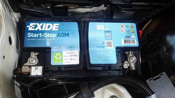 【台北】MERCEDES BENZ賓士 GLK-Class GLK350 X204 2011年 汽車電瓶 原廠 德製VARTA華達 AGM 80AH 800A(EN) 更換 法製EXIDE埃克塞德 AGM EK800 80AH 800A(EN)