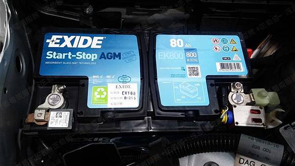 【台北】MERCEDES BENZ賓士 GLK-Class GLK220 CDI 柴油版 X204 2012年 汽車電瓶 原廠 BENZ AGM 80AH 800A(EN) 更換 法製EXIDE埃克塞德 AGM EK800 80AH 800A(EN)
