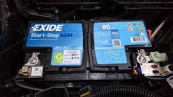 【台北】MERCEDES BENZ賓士 C-Class Sedan C180 BlueEFFICIENCY W204 2012年 汽車電瓶 原廠 BENZ AGM 80AH 800A(EN) 更換 法製EXIDE埃克塞德 AGM EK800 80AH 800A(EN)