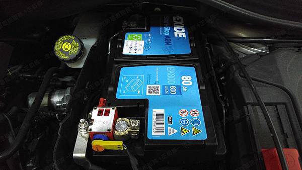 【台北】MERCEDES BENZ賓士 B-Class B200 W246 2012年 汽車電瓶 原廠 BENZ AGM 80AH 800A(EN) 更換 法製EXIDE埃克塞德 AGM EK800 80AH 800A(EN)