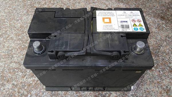 【台北】PEUGEOT標緻 308 HDi 柴油版 2013年 汽車電瓶 原廠 義大利製EXIDE埃克塞德 AGM 70AH 760A(EN) 更換 法製EXIDE埃克塞德 AGM EK700 70AH 760A(EN)