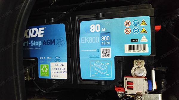 【台北】MERCEDES BENZ賓士 B-Class B180 W246 2014年 汽車電瓶 原廠 BENZ AGM 80AH 800A(EN) 更換 法製EXIDE埃克塞德 AGM EK800 80AH 800A(EN)