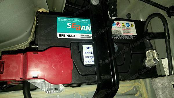 【台北】TOYOTA豐田 PRIUS 1.8 MK3三代 Hybrid油電版 2012年 汽車電瓶 原廠 日製GS YUASA S46B24R 45AH 325A 更換 韓製SEBANG世邦 EFB N55R 55AH 600A 有排氣孔設計