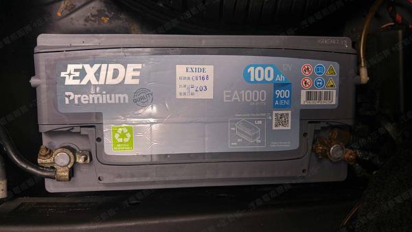 【台北】MERCEDES BENZ賓士 CLK-Class CLK200 K C208 2000年 汽車電瓶 原廠 BENZ 100AH 760A(EN) 更換 法製EXIDE埃克塞德 碳合金 EA1000 100AH 900A(EN) 【到府安裝】