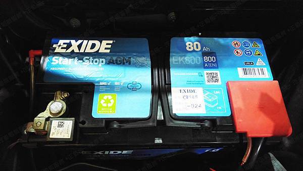 【台北】MERCEDES BENZ賓士 E-Class Estate E250 五門旅行車 S212 2014年 汽車電瓶 原廠 BENZ AGM 80AH 800A(EN) 更換 法製EXIDE埃克塞德 AGM EK800 80AH 800A(EN)