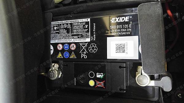 【台北】VOLKSWAGEN福斯 CADDY MAXI 2.0 TDI 柴油版 2013年 汽車電瓶 原廠 EXIDE埃克塞德 61AH 540A(EN) 更換 德國VARTA華達 德國廠 銀合金 E38 74AH 750A(EN) ※加購電瓶外盒
