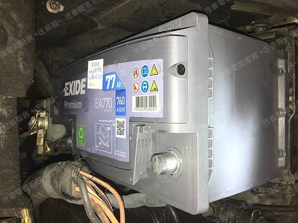 【台北】PEUGEOT標緻 3008 1.6 HDi 柴油版 2010年 汽車電瓶 原車 法製EXIDE埃克塞德 碳合金 EA640 64AH 640A(EN) 更換 法製EXIDE埃克塞德 碳合金 EA770 77AH 760A(EN) 【到府安裝】