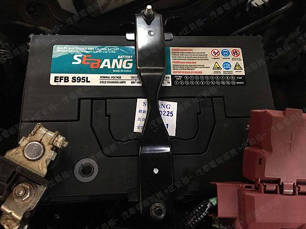 【台北】INFINITI英菲尼迪 Q50 2.0t 2015年 汽車電瓶 原車 日製Panasonic國際 S-95 70AH 604A 更換 韓製SEBANG世邦 EFB S95L 70AH 700A