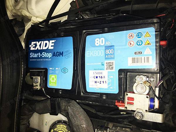 【台北】MERCEDES BENZ賓士 GLA-Class GLA200 CDI 柴油版 4MATIC X156 2015年 汽車電瓶 原廠 BENZ AGM 80AH 800A(EN) 更換 法製EXIDE埃克塞德 AGM EK800 80AH 800A(EN) 【到府安裝】