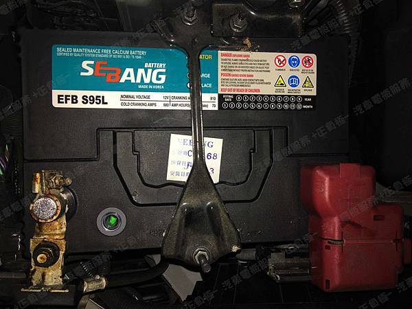【台北】INFINITI英菲尼迪 QX60 3.5 V6 2015年 汽車電瓶 原廠 NISSAN裕隆 PART No.24410 更換 韓製SEBANG世邦 EFB S95L 70AH 700A 【到府更換】