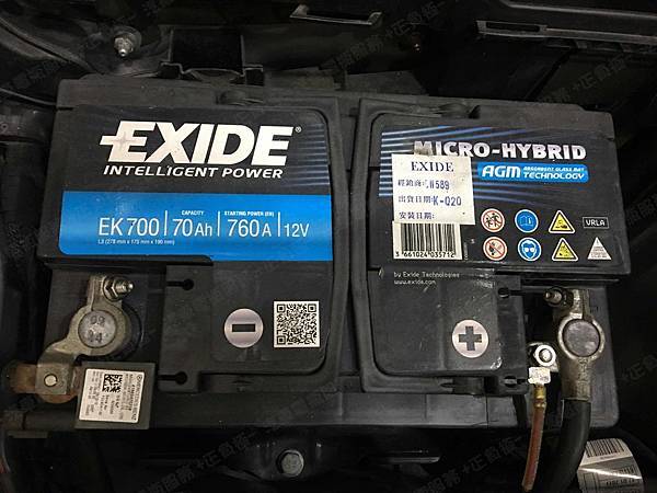 【台北】MERCEDES BENZ賓士 E-Class Sedan E350 W212 2011年 汽車電瓶 原車 法製EXIDE埃克塞德 AGM EK700 70AH 760A(EN) 更換 義大利製FIAMM非凡 AGM VR760 70AH 760A(EN)