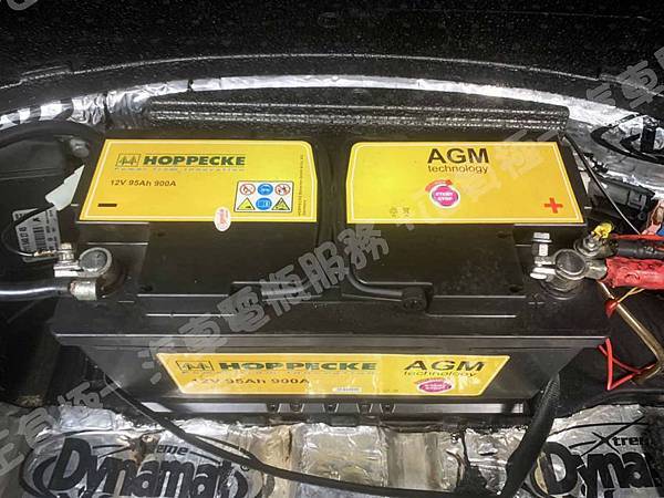 【台北】MERCEDES BENZ賓士 E-Class E55 AMG W211 2003年 原車電瓶 HOPPECKE雙樹 AGM 95AH 900A 更換 汽車電池 德國VARTA華達 韓國廠 AGM LN5 595901085 95AH 850A(EN) IMG_4643