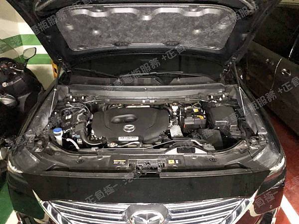 【台北】MAZDA馬自達 CX-9 SKY-G AWD 2017年 原廠電瓶 日製GS YUASA 55D23L-MF 加水式 55AH 355A 更換 汽車電池 VARTA華達 德國 銀合金 75D23L 65AH 550A【到府安裝】 IMG_4708