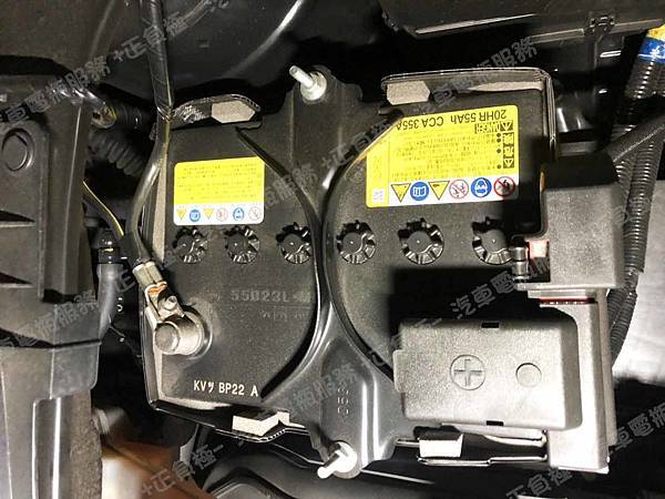 【台北】MAZDA馬自達 CX-9 SKY-G AWD 2017年 原廠電瓶 日製GS YUASA 55D23L-MF 加水式 55AH 355A 更換 汽車電池 VARTA華達 德國 銀合金 75D23L 65AH 550A【到府安裝】 IMG_4707