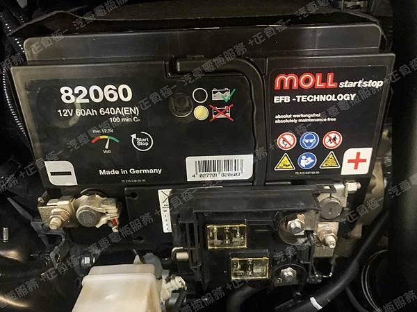 【台北】TOYOTA豐田 C-HR 1.2 Turbo 2019年 原廠電瓶 土耳其MUTLU EFB 370LN2-MF 60AH 520A 更換 汽車電池 德國MOLL莫爾 EFB 82060 60AH 640A(EN) IMG_1356