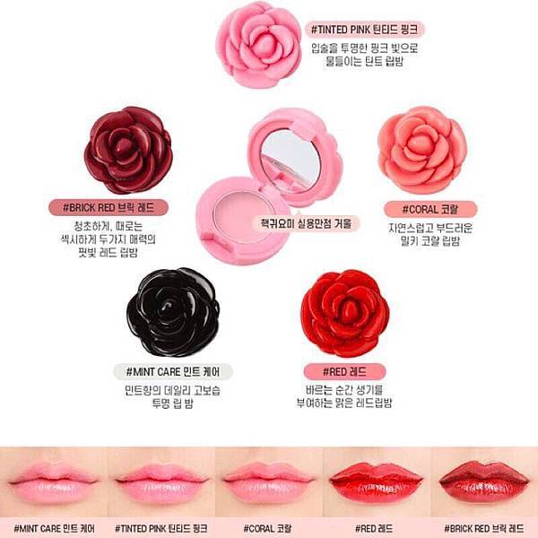 3ce#poplip 玫瑰造型小巧蜜唇膏 看到都想啾一下 #正韓代購 #vvip365