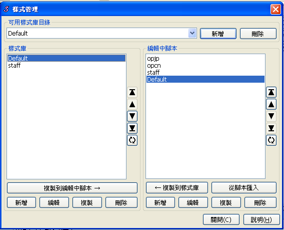 樣式管理