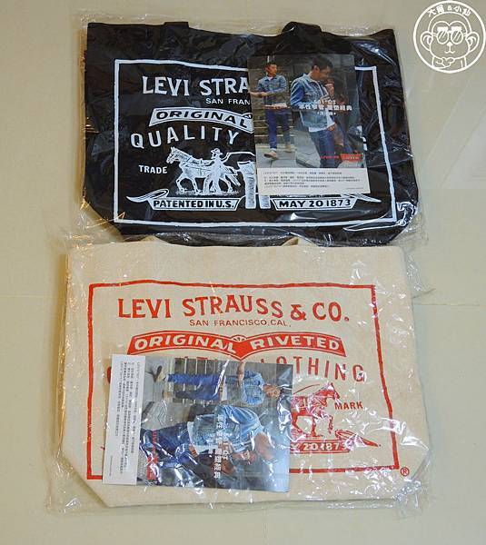 哩哩摳摳【7-11・LEVI'S限量紀念潮袋】兩款齊開箱@ 大尾&小仙的瞎說