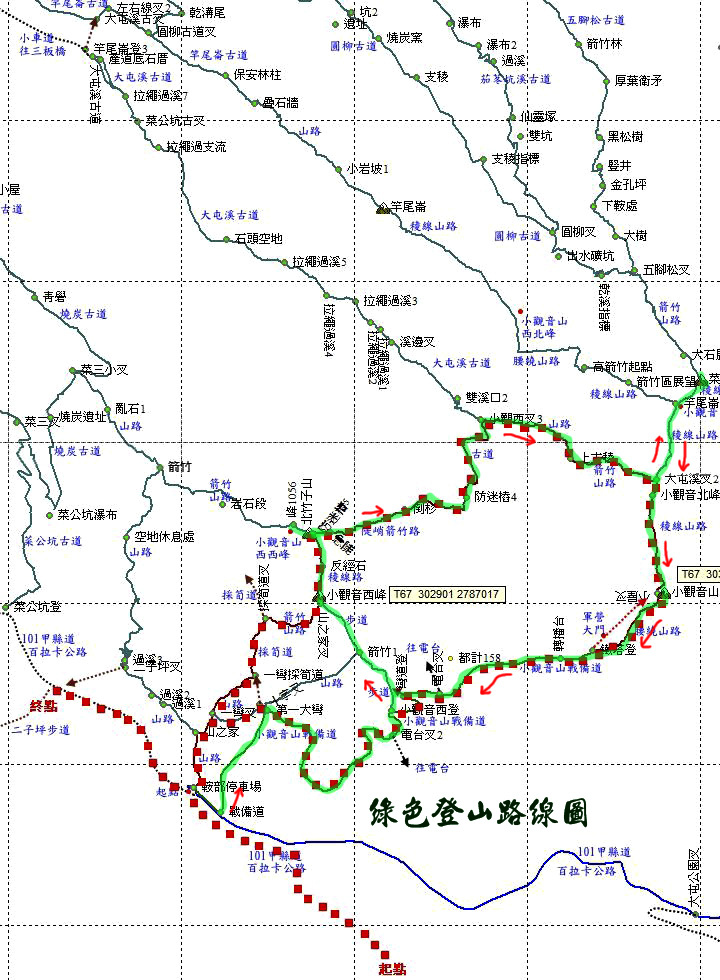 小觀音山群峰登山路線圖.jpg