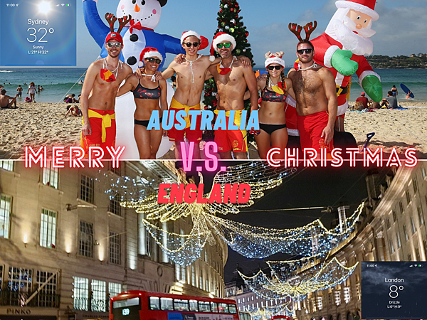 Australia Xmas VS England Xmas