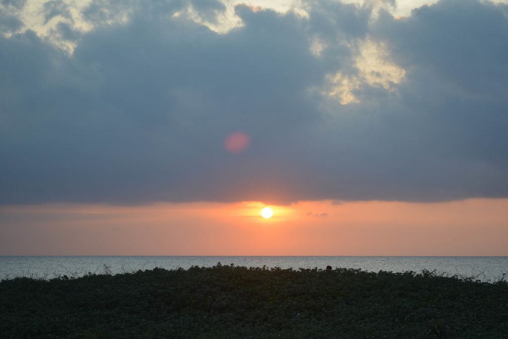 海邊的夕陽