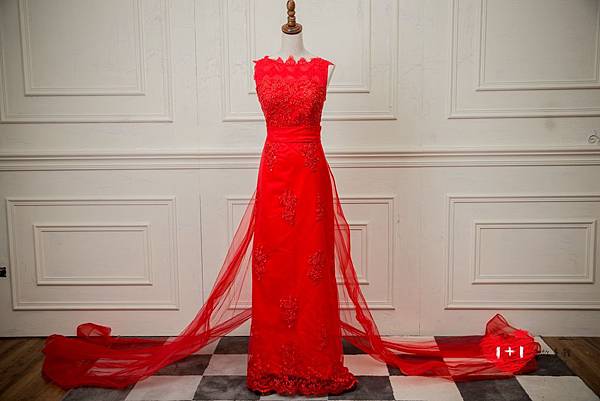 手工婚紗:幸運女神晚禮服