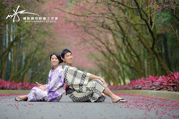 自助婚紗婚紗照-櫻花季