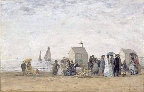 16 尤金.布丹Eugène Boudin  圖維爾海邊1867.JPG