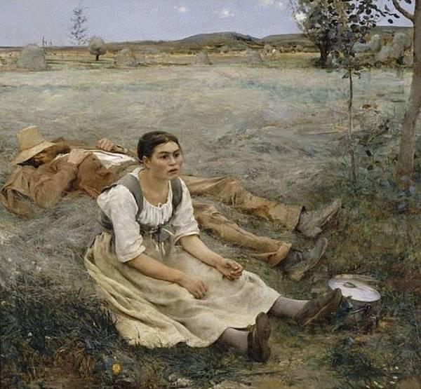 30 Jules Bastien Lepage 乾草地 Hay Making1877.JPG