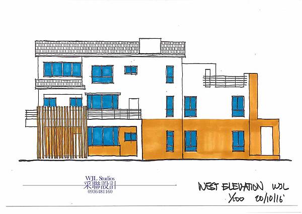 采聯設計-#711 別墅外牆西向立面貼磚設計-20161118.jpg