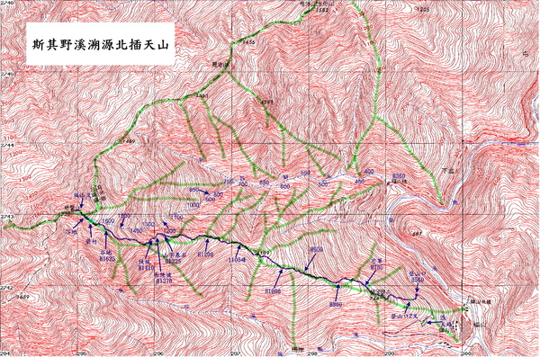 斯其野溪溯源北插天山