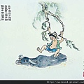 民俗畫_憨牛落水(劉興欽)_B0034