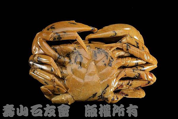 C1880k_石_壽山石_青田水草紋_梭子蟹(林樹岳)