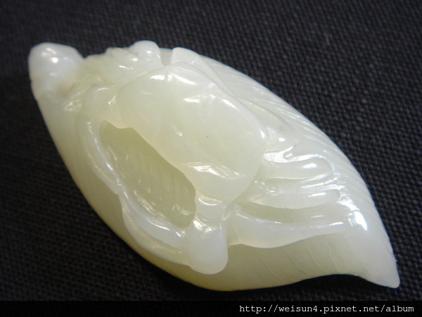 C1904_軟玉_葉子上的螃蟹