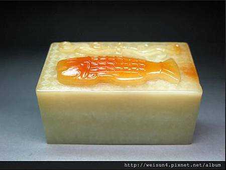 壽山石_山仔瀨_鯉魚博古章 壽山石_山仔瀨_鯉魚博古章