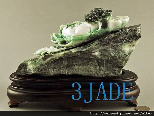 C1620_緬甸玉_巧色荷蟹擺件_3