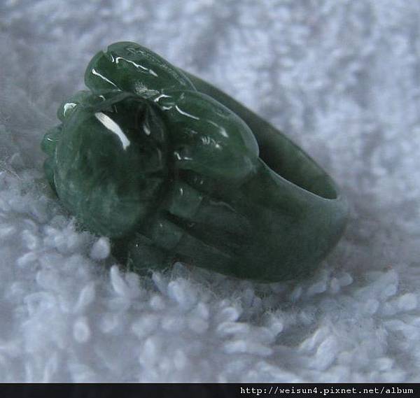 C0858_緬甸花青_螃蟹玉戒