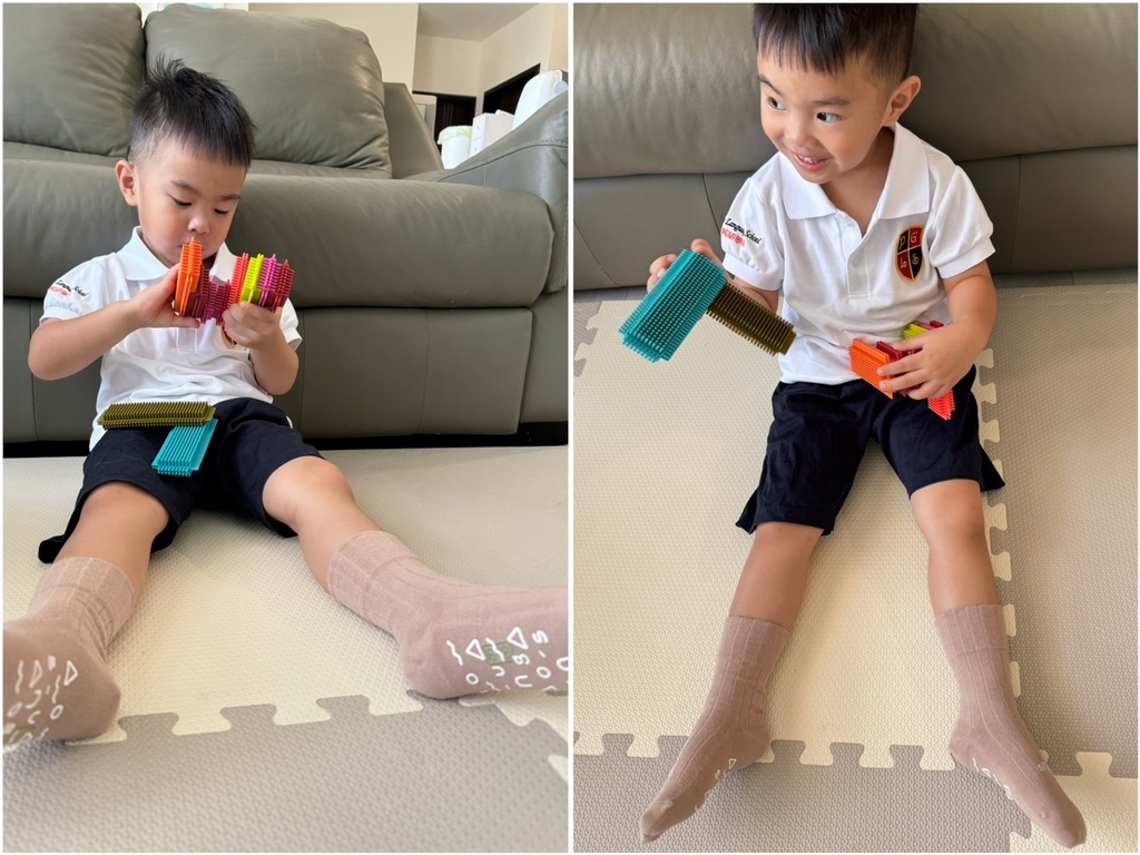 [育] 幼兒必備吸汗除臭襪.ᐟ 開箱 sNug 健康童襪 穿