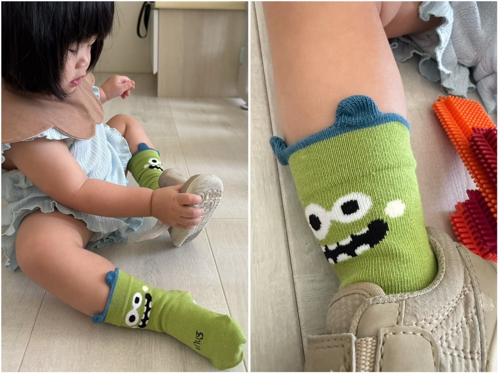 [育] 幼兒必備吸汗除臭襪.ᐟ 開箱 sNug 健康童襪 穿