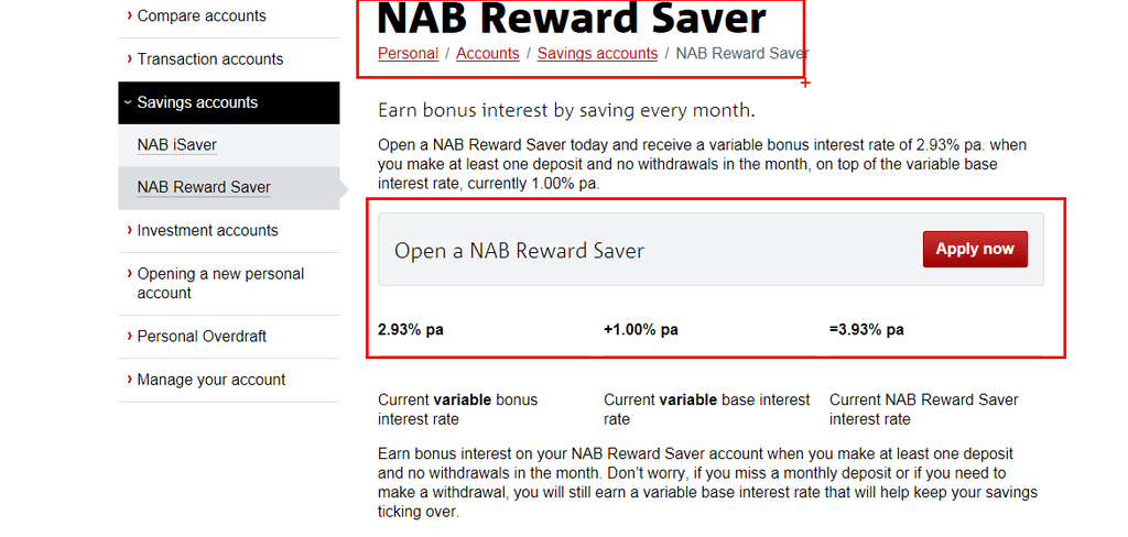 nab reward saver 3