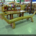 臘腸狗木雕長椅