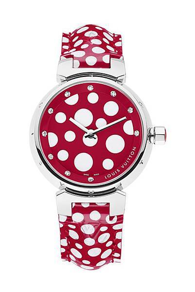 Yayoi-Kusama-Louis-Vuitton-Montre-Tambour-Dots-Infinity-28-mm