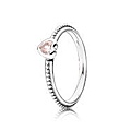 Heart silver ring with rose pink synthetic sapphire 單購1920元