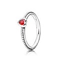 Heart silver ring with golden red synthetic ruby 單購1920元
