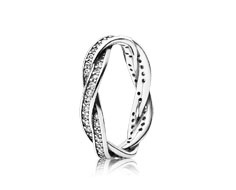 Braded pave silver ring with cubic zirconia 單購4950元