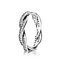 Braded pave silver ring with cubic zirconia 單購4950元