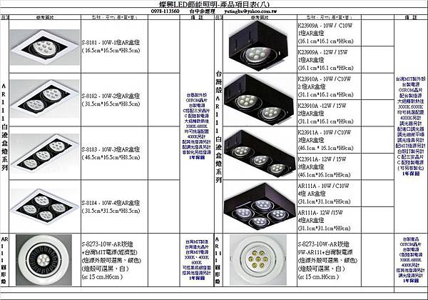 201505燦興LED產品項目表8