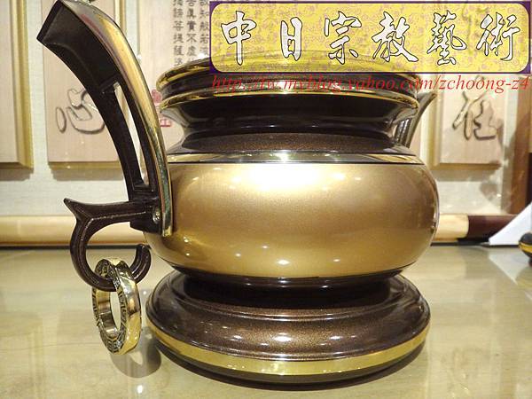 F4109.神桌香爐系列~有耳型神明爐 高級銅器.JPG