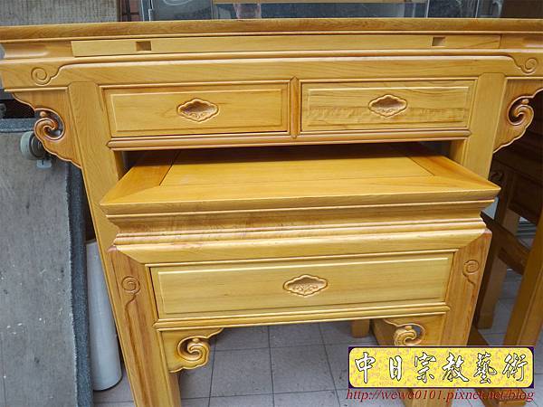 M15804.台灣檜木神桌 3尺6佛桌樣式 明式檜木神桌.JPG
