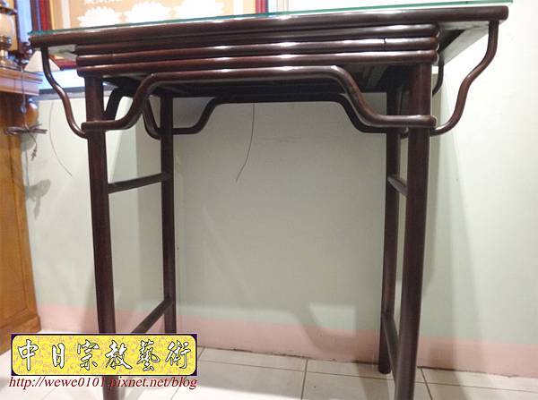 M17803.時尚神桌款式 3尺6現代佛桌設計 雞翅木神桌樣式.JPG